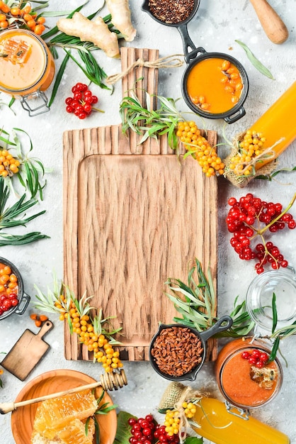 Zestaw przypraw i składników sezonowych