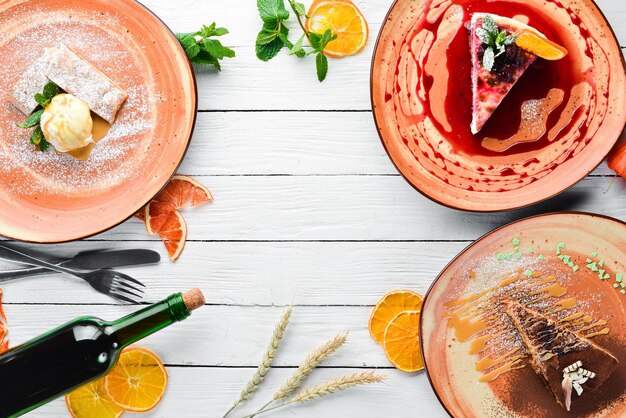 Kolorowe talerze z potrawami